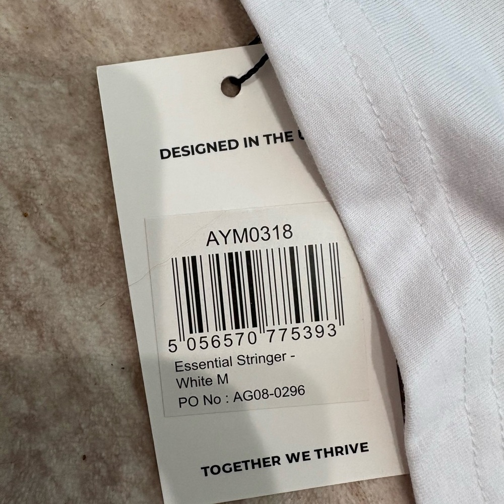 AYBL White Essential Stringer Tank - Picture 3 of 4